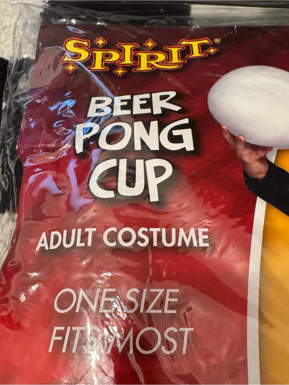 Spirit Halloween Red Beer Pong Cup Costume with Inflatable Ball Men’s One Size - Picture 2 of 7